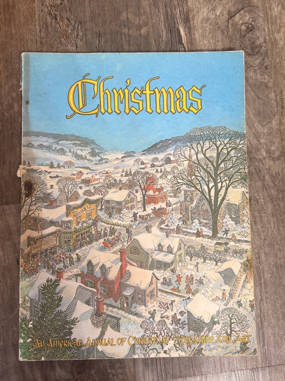 Vintage Christmas Illustrated Annual - Blue and White Cover
